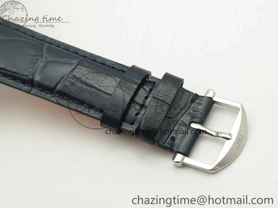 MIROTIME 0518 Portofino Automatic SS FKF 1:1 Best Edition Blue Dial on Blue Leather Strap A Cozy 7133